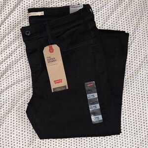 Levi's Jet Black 710 Skinny Jeans